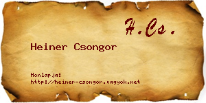 Heiner Csongor névjegykártya